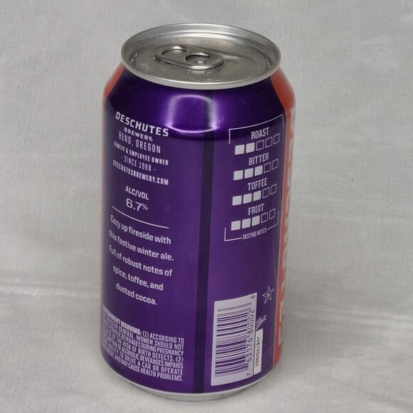 Deschutes Jubelale Winter Ale Bend OR Oregon Empty Beer Can Bottom Opened Orb - Picture 4 of 8